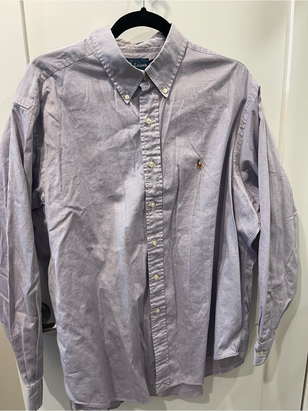 Ralph Lauren Men's Light Lavender Button-Down Shirt
